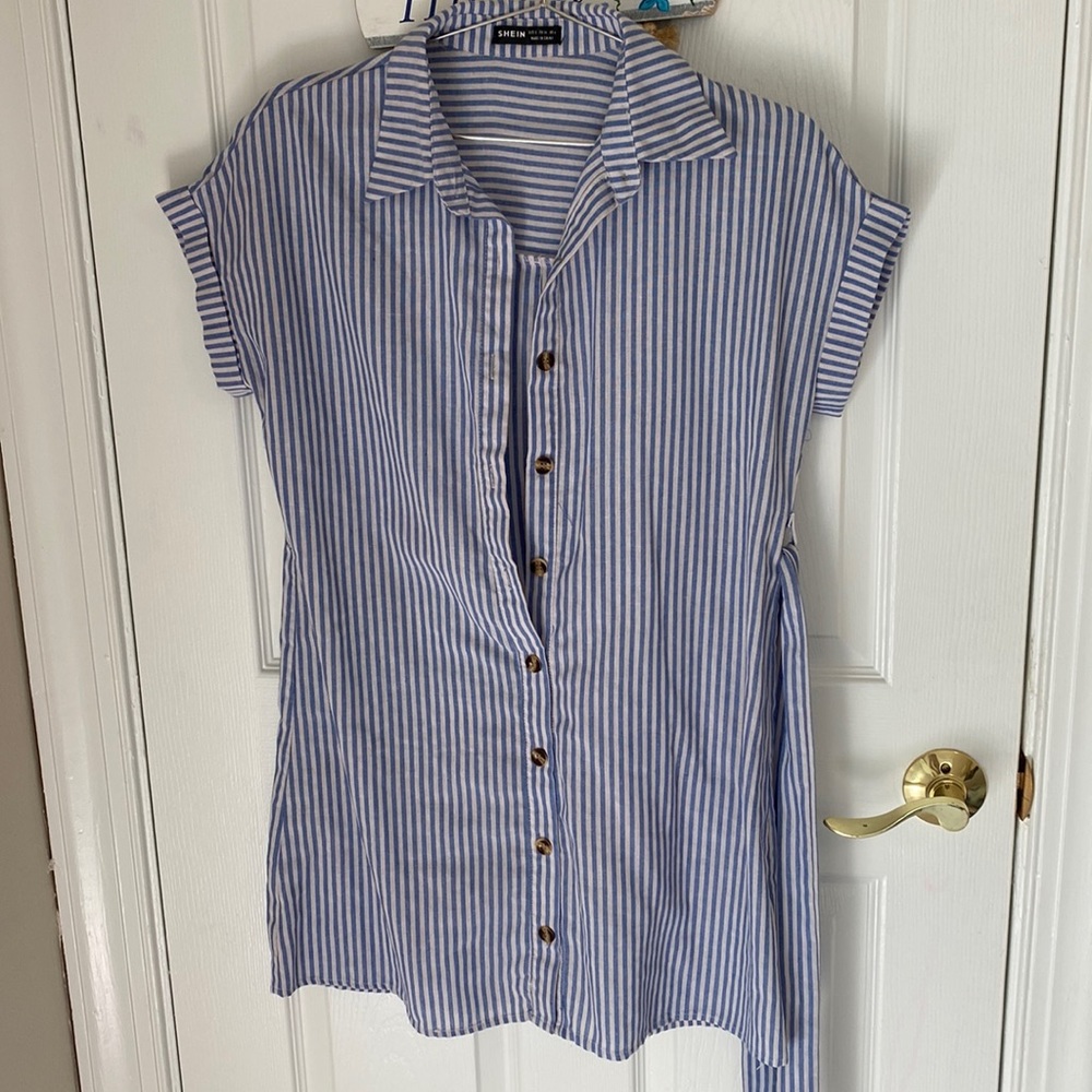 Shein Dress - Blue/White - Small